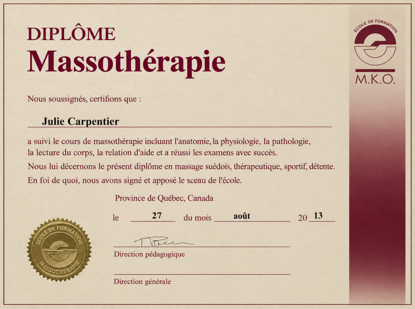 Massothérapie